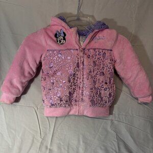 Minnie Mouse girls fleece hoodie, pink, Size 5 - NWT